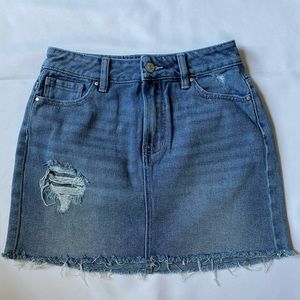 Pacsun Denim Distressed Skirt 24 Small